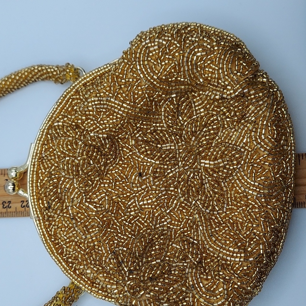 Cache Elegant Gold Beaded Women's Bag, See Photos for sz & wear. - Picture 10 of 13